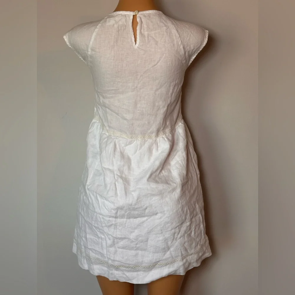 Madewell Sandwave 100% Linen White Mini Dress